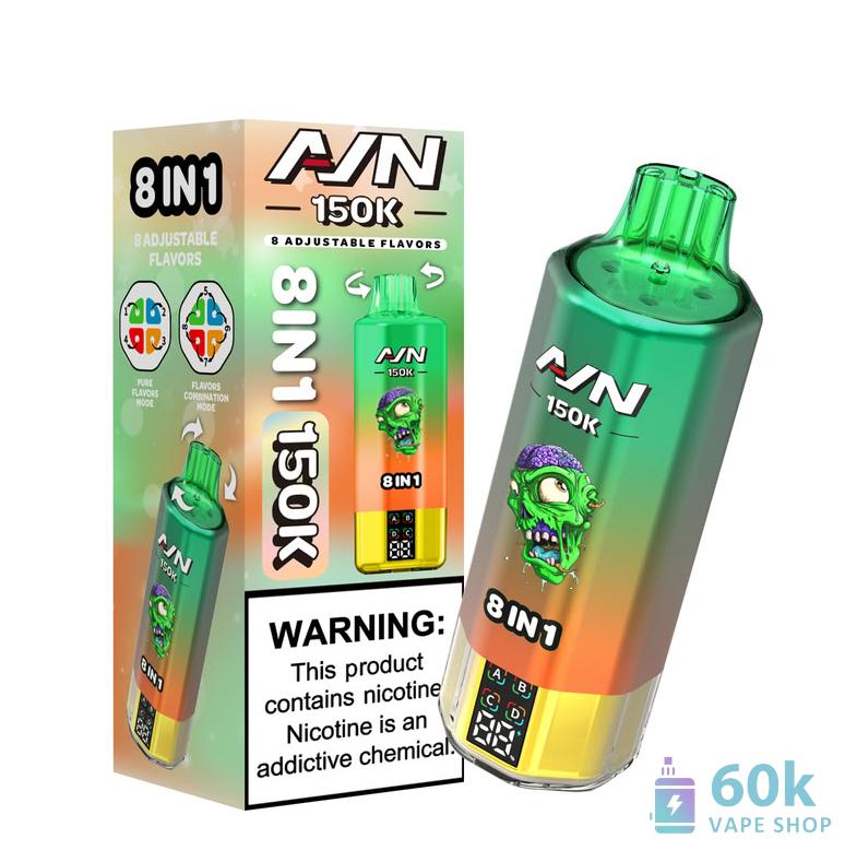 Aivono Aim 150K Puffs ühekordselt kasutatav Vape - 58ml E-vedelik, 4 võrgusilma spiraali