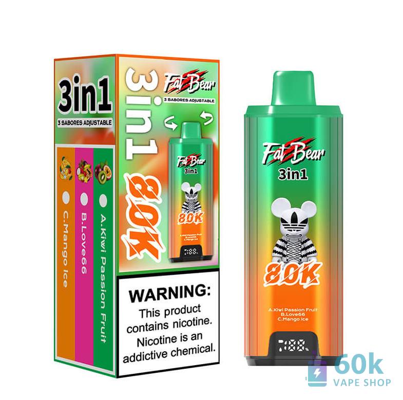 Aivono AIM FATBEAR 80K Disposable Vape with 80,000 Puffs - Vaizdas 2