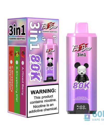 Aivono AIM FATBEAR 80K ühekordselt kasutatav Vape 80,000 puffiga