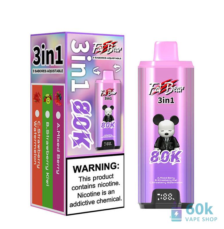 Aivono AIM FATBEAR 80K vienkartinis vape su 80 000 įpurškimų