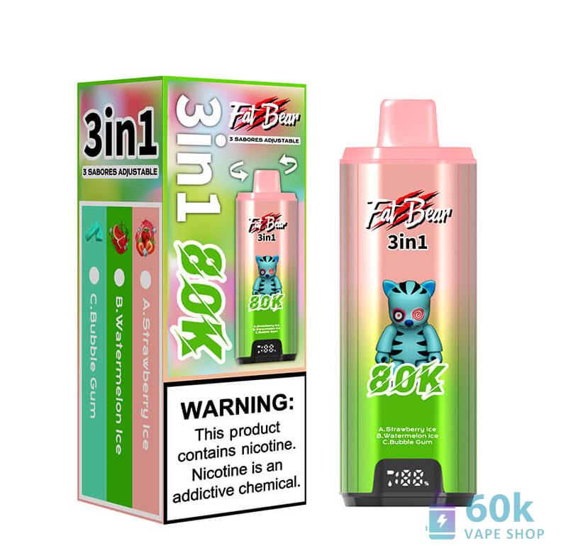 Aivono AIM FATBEAR 80K Disposable Vape with 80,000 Puffs - Vaizdas 4