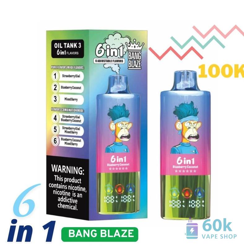 Bang Blaze 100K Disposable Vape - 100000 Puffs, Triple Tank & 6 Flavors - Immagine 3