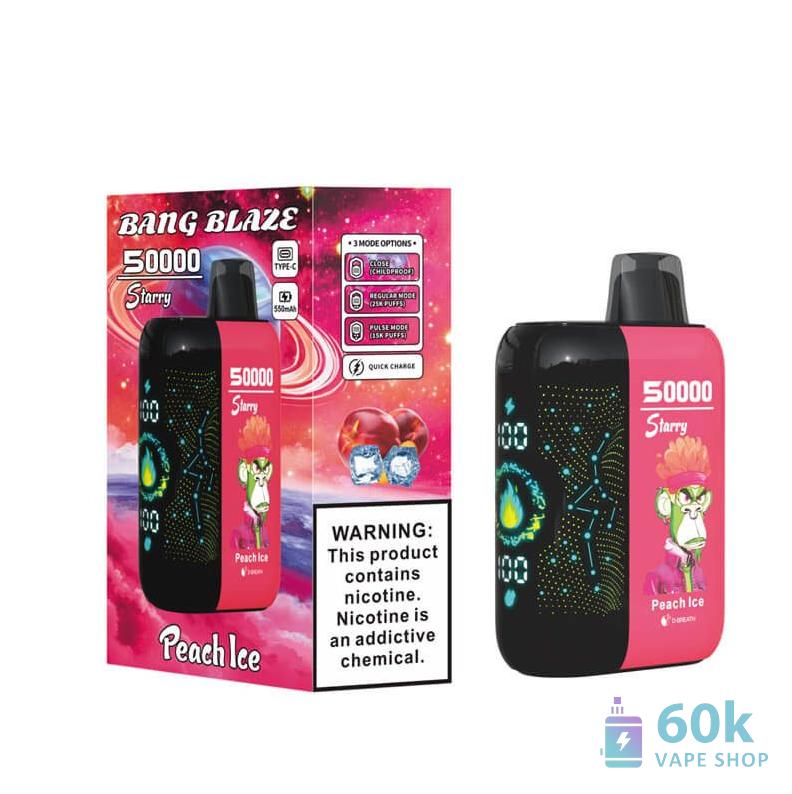 "Bang Blaze 50000 Puffs Disposable Vape" - įkraunamas ir pritaikomas