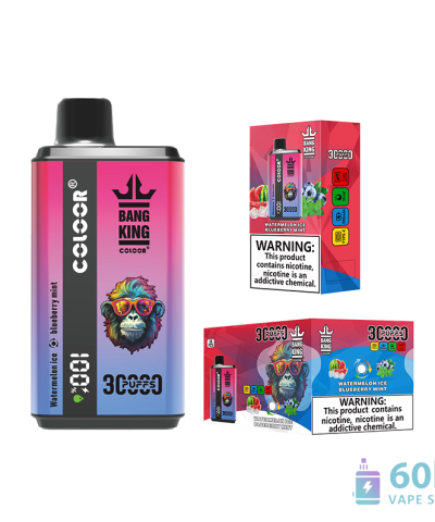 Bang King 30000 Double Flavor ühekordselt kasutatav Vape Pen koos nikotiini valikuga