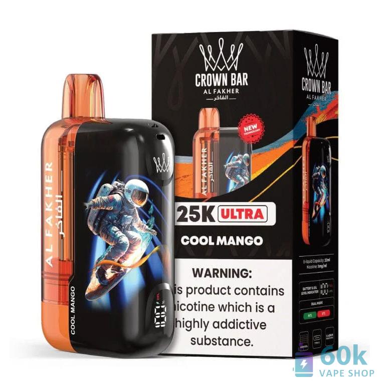 Crown Bar Al Fakher Ultra Disposable - 25,000 Puffs | Compact Vape - Afbeelding 2
