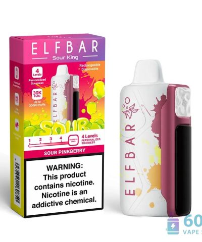 Elfbar Sour King ühekordselt kasutatav Vape - 30,000 Puffs, kohandatavad hapud maitsed