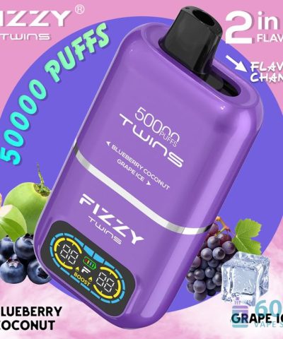 Fizzy 50,000 Puffs 2 w 1 Jednorazowe urządzenie Vape | Długotrwałe urządzenie z cewką siatkową