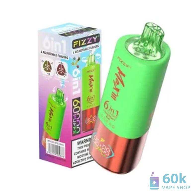 Fizzy 60000 Puffs 6-in-1 Disposable Vape Kit: 60ml, Mesh Coil, Type-C - Image 3