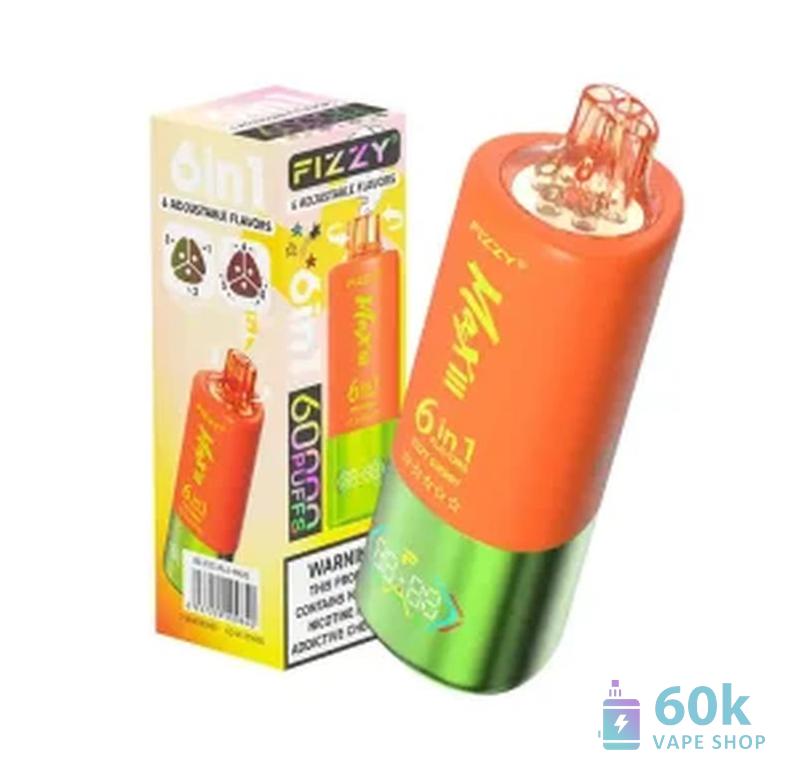 Fizzy 60000 Puffs 6-in-1 Disposable Vape Kit: 60ml, Mesh Coil, Type-C - Image 5