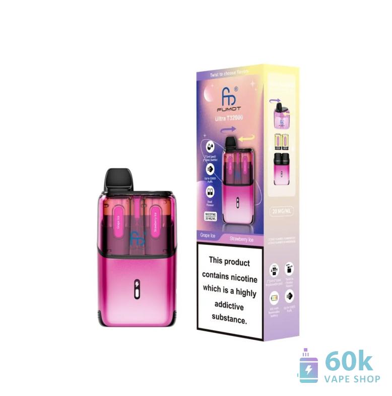 Fumot Ultra 32000 Pod Kit | 32K Puffs, 20mg Nicotine Salt, Rechargeable - Obrázek 4
