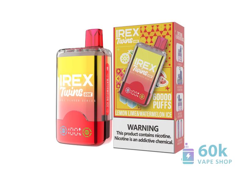 IREX Twins 60K Dual-Tank Disposable Vape - 40,000 Puffs, 5% Nicotine - 画像4