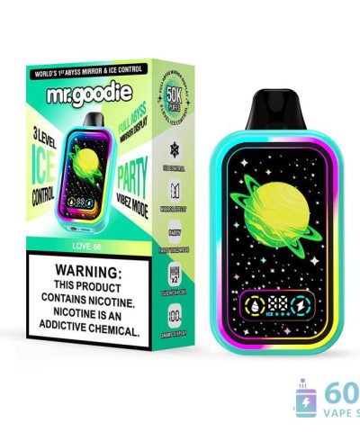 Mr.Goodie Abyss Mirror Vape - 50,000 Puffs, Mirror Display, Salt Nicotine alternatiivne vaade