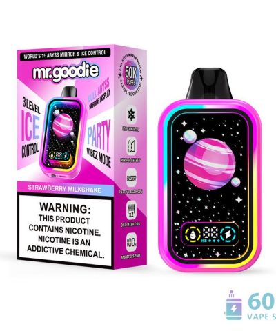 Mr.Goodie Abyss Mirror Vape - 50,000 Puffs, peegel ekraan, soolane nikotiin