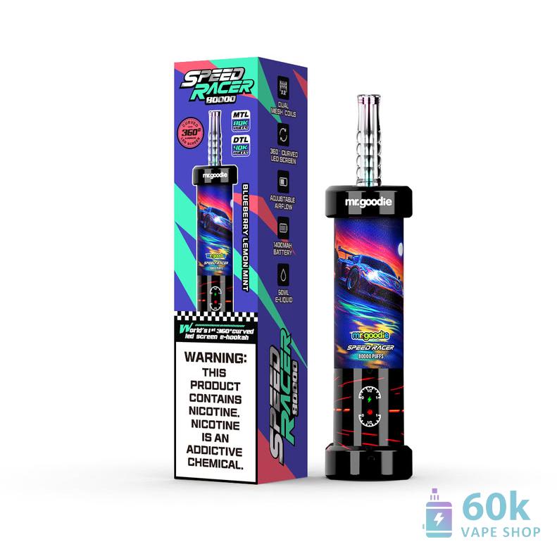 Mr.Goodie Speed Racer Dual Mode Disposable Vape - 80K Puffs, 50ml E-liquid - Kép 6