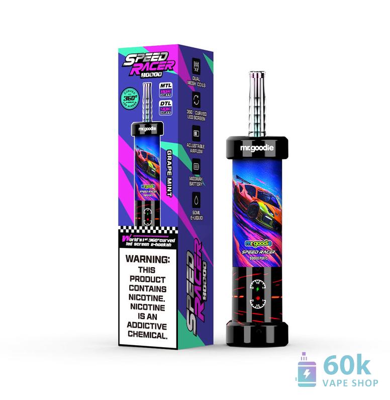 Mr.Goodie Speed Racer Dual Mode eldobható vape - 80K Puffs, 50ml E-liquid