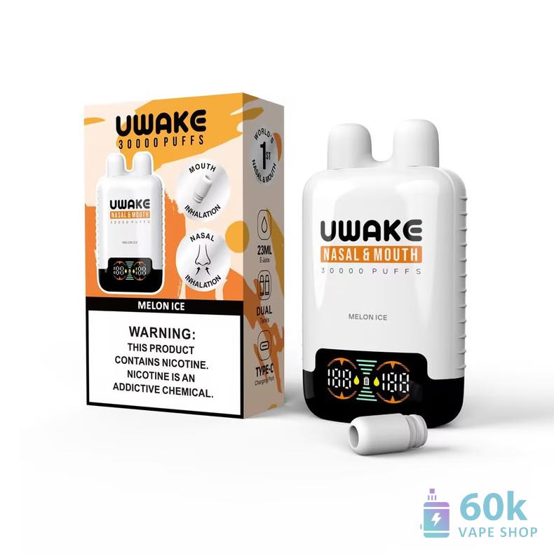 Mr. Goodie UWAKE Tanque Duplo Ecrã Inteligente Vape Descartável - 30.000 Puffs