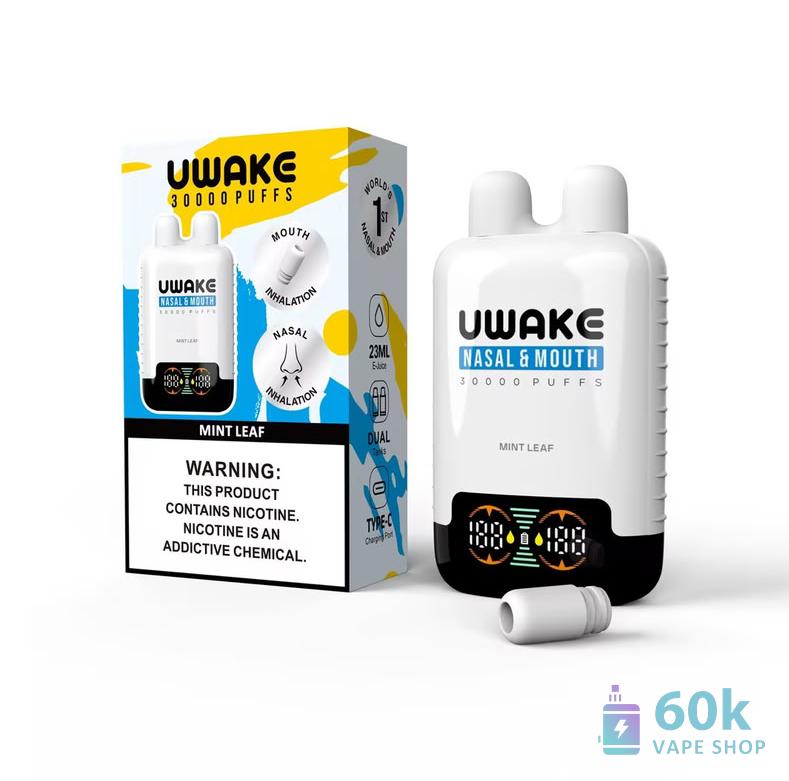 Mr. Goodie UWAKE Dual Tank Smart Screen Disposable Vape - 30,000 Puffs - Imagem 3