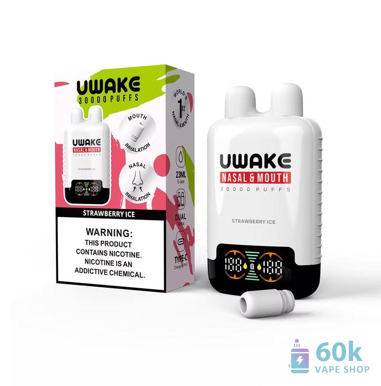 Mr. Goodie UWAKE Dual Tank Smart Screen Disposable Vape - 30,000 Puffs - Imagem 4