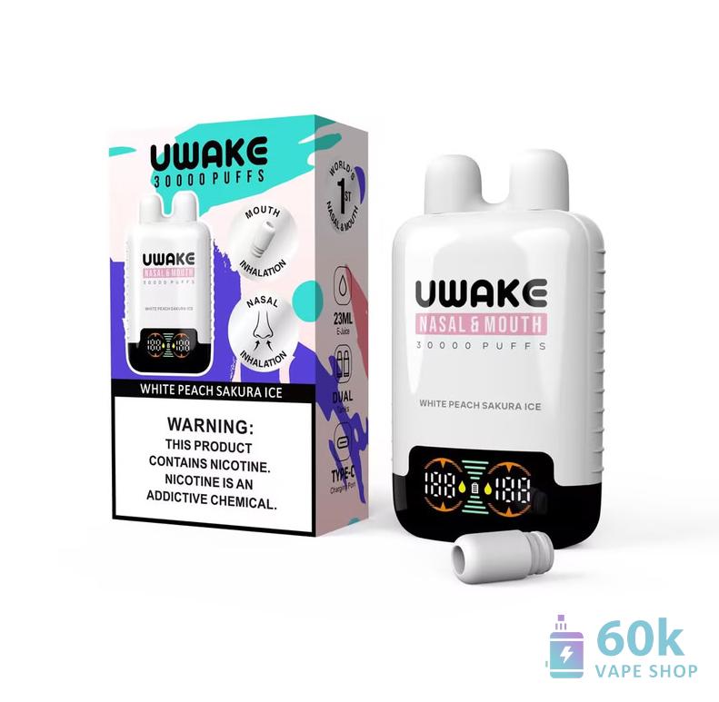 Mr. Goodie UWAKE Dual Tank Smart Screen Disposable Vape - 30,000 Puffs - Imagem 2