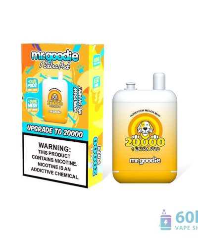 Mr. Goodie VM008 ühekordselt kasutatav Vape - 20,000 Puffs, Dual Pod, 12 maitset