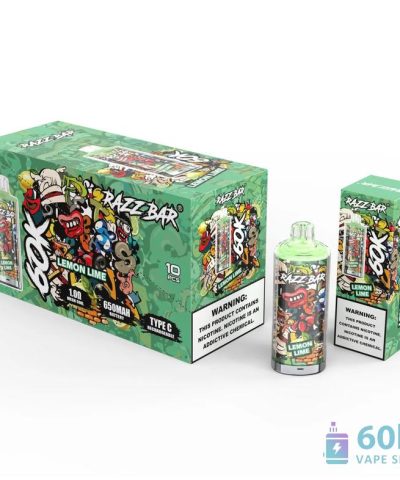 Razz Bar 60000 Disposable Vape - 60K Puffs, 16 Flavors, 2-5% Nicotine alternatiivne vaade