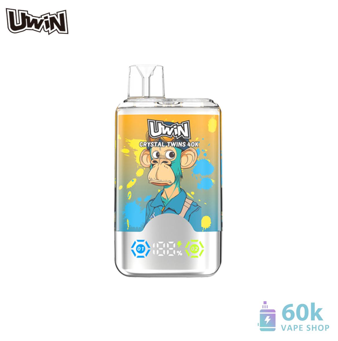 Uwin Crystal Twins 40000 Vape descartável - 40K Puffs, 10 pares de sabores