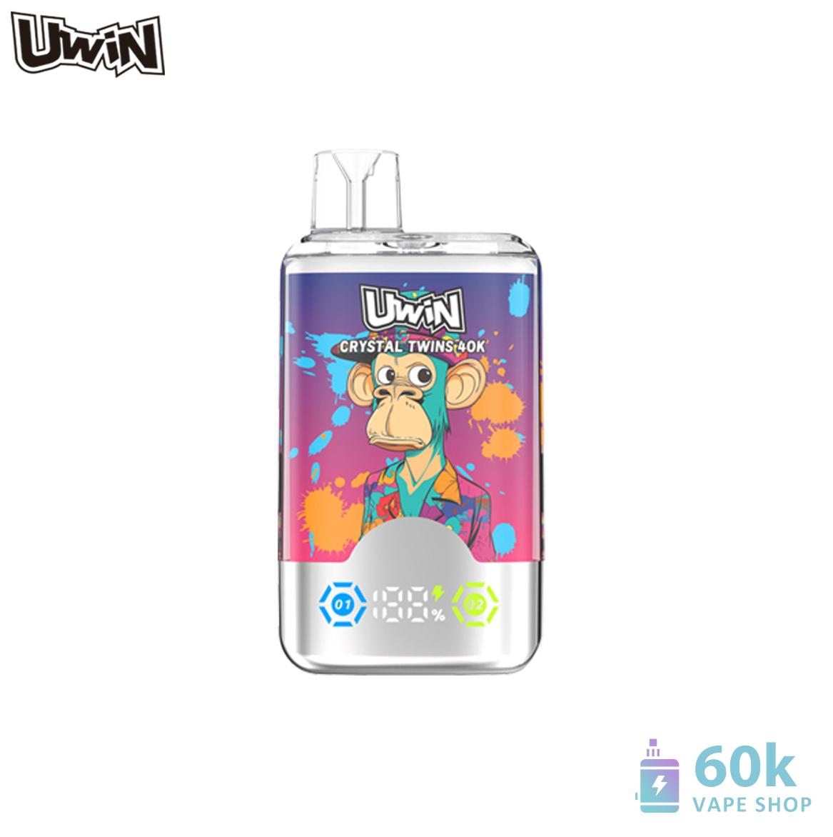 Uwin Crystal Twins 40000 Disposable Vape - 40K Puffs, 10 Flavor Pairs - Imagem 6