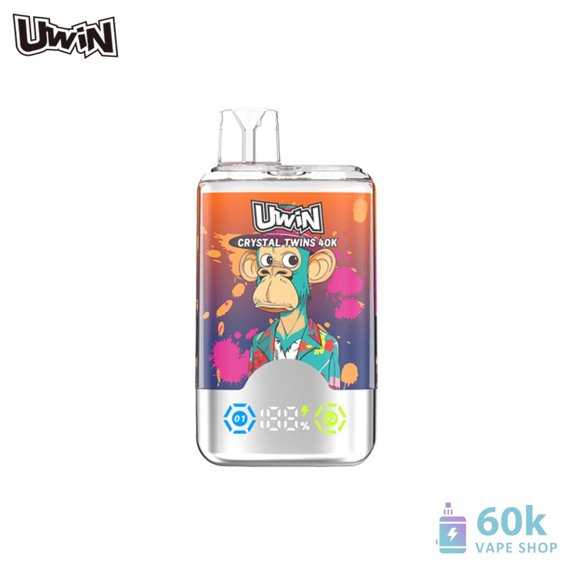 Uwin Crystal Twins 40000 Disposable Vape - 40K Puffs, 10 Flavor Pairs - Imagem 4