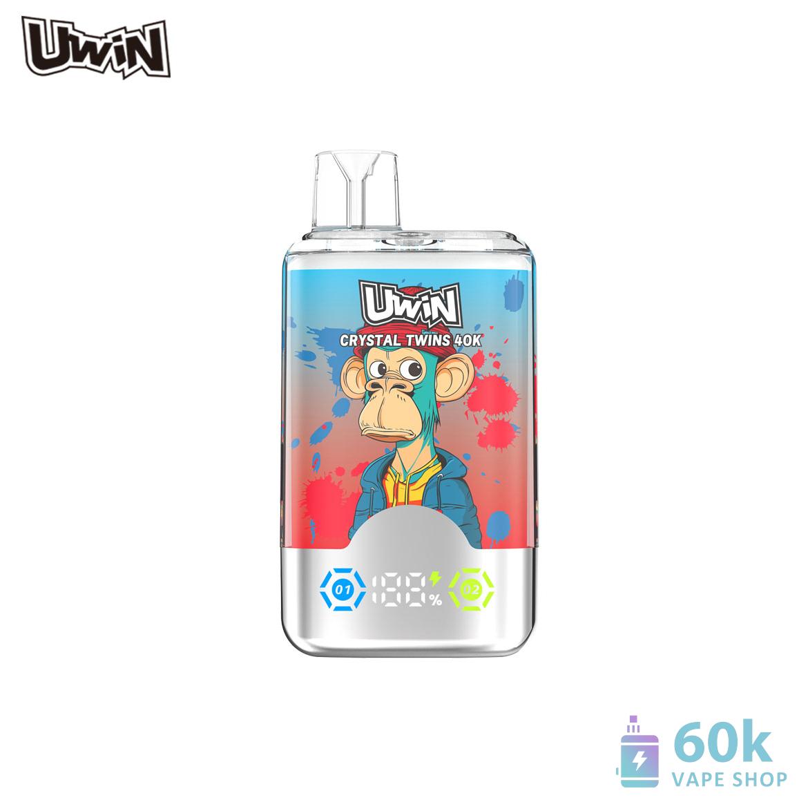 Uwin Crystal Twins 40000 Disposable Vape - 40K Puffs, 10 Flavor Pairs - Imagem 5