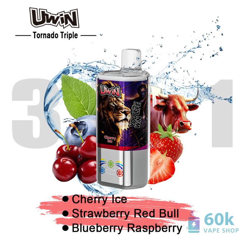 Uwin Tornado Triple 60000 - jednorazowy waporyzator 3 w 1 z potrójnymi smakami
