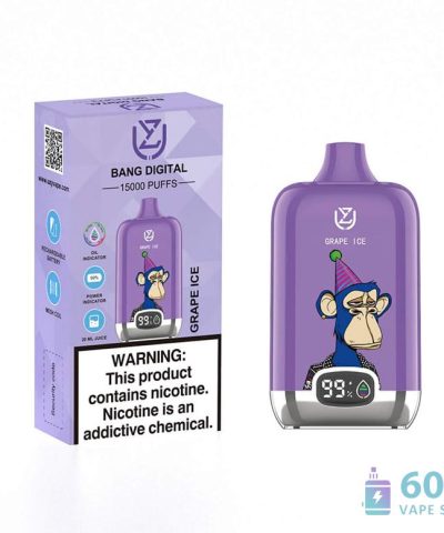 Uzy Bang Digital 15000 Puffs Disposable Vape | 20ml Capacity & 850mAh Rechargeable alternatiivne vaade