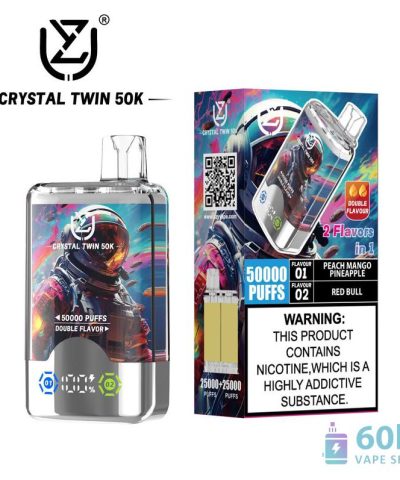 UZY Crystal Twin 50000 Vapeador Desechable - Sabor Dual, 50.000 Puffs