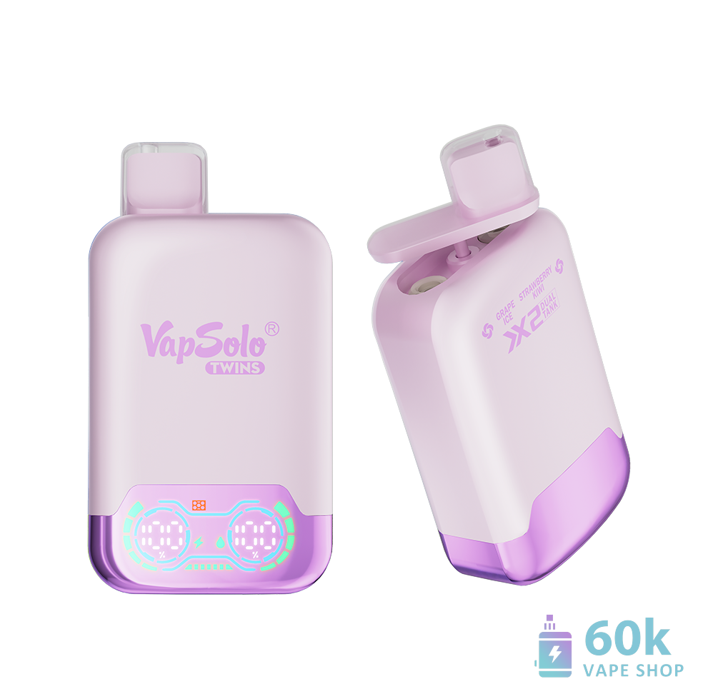 Vapsolo Twins 20000 Puffs Dual Flavor Disposable Vape | Rechargeable Device - Imagem 3