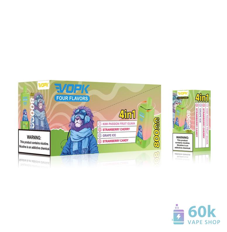 VOPK 80000 Disposable Vape - 80K Puffs, 4 Adjustable Flavors, Rechargeable - Vaizdas 6