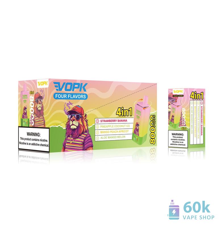 VOPK 80000 Disposable Vape - 80K Puffs, 4 Adjustable Flavors, Rechargeable - Vaizdas 5