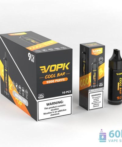 VOPK Cool Bar 9000 Disposable Vape Pen: 9000 Puffs, Mesh Coil, Nicotine Options alternatiivne vaade