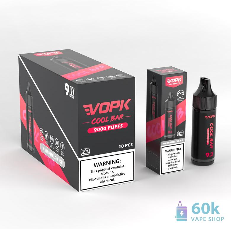 VOPK Cool Bar 9000 Disposable Vape Pen: 9000 Puffs, Mesh Coil, Nicotine Options - Pilt 4