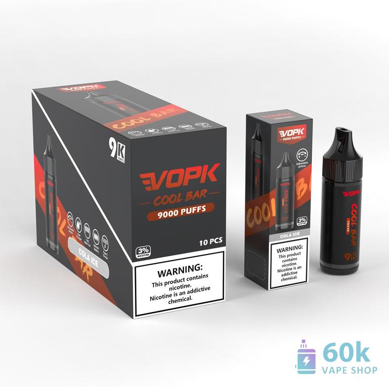 VOPK Cool Bar 9000 Disposable Vape Pen: 9000 Puffs, Mesh Coil, Nicotine Options - Pilt 6