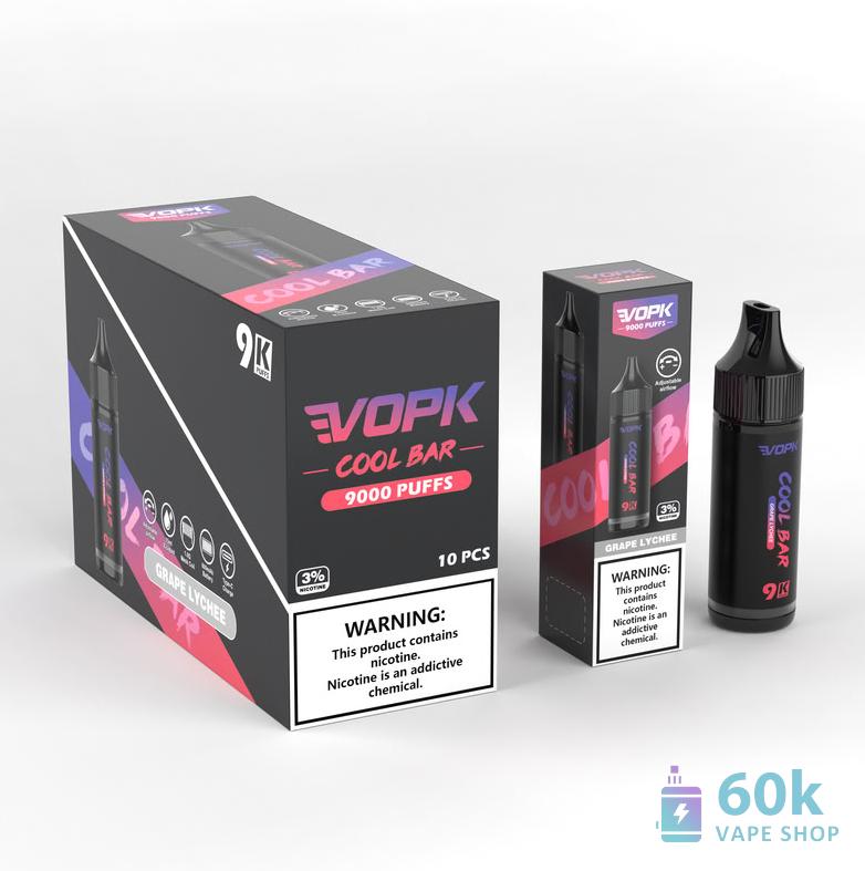 VOPK Cool Bar 9000 Disposable Vape Pen: 9000 Puffs, Mesh Coil, Nicotine Options - Pilt 3