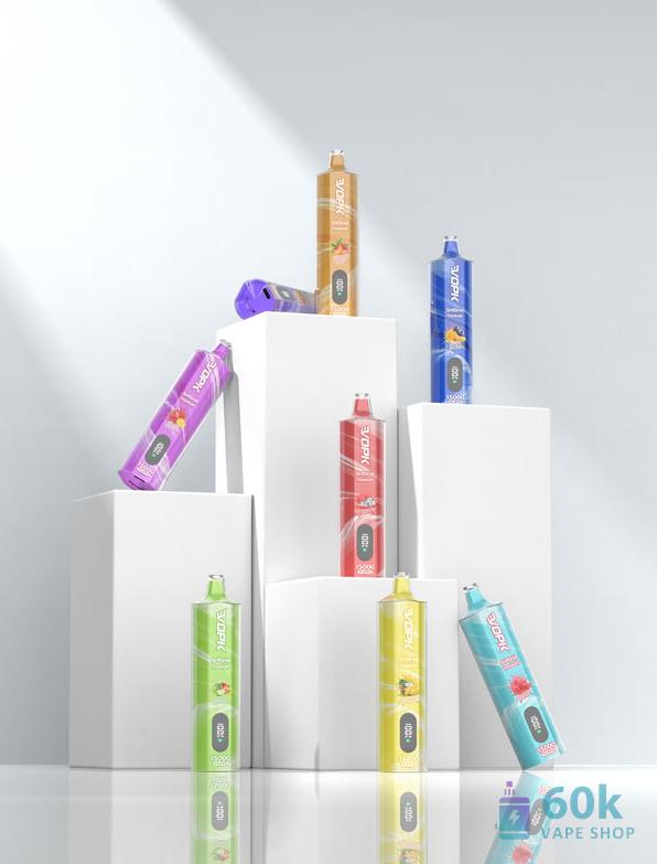 VOPK Shisha Hookah 15000 Puffs Vape descartável - 10 sabores e bobina de malha