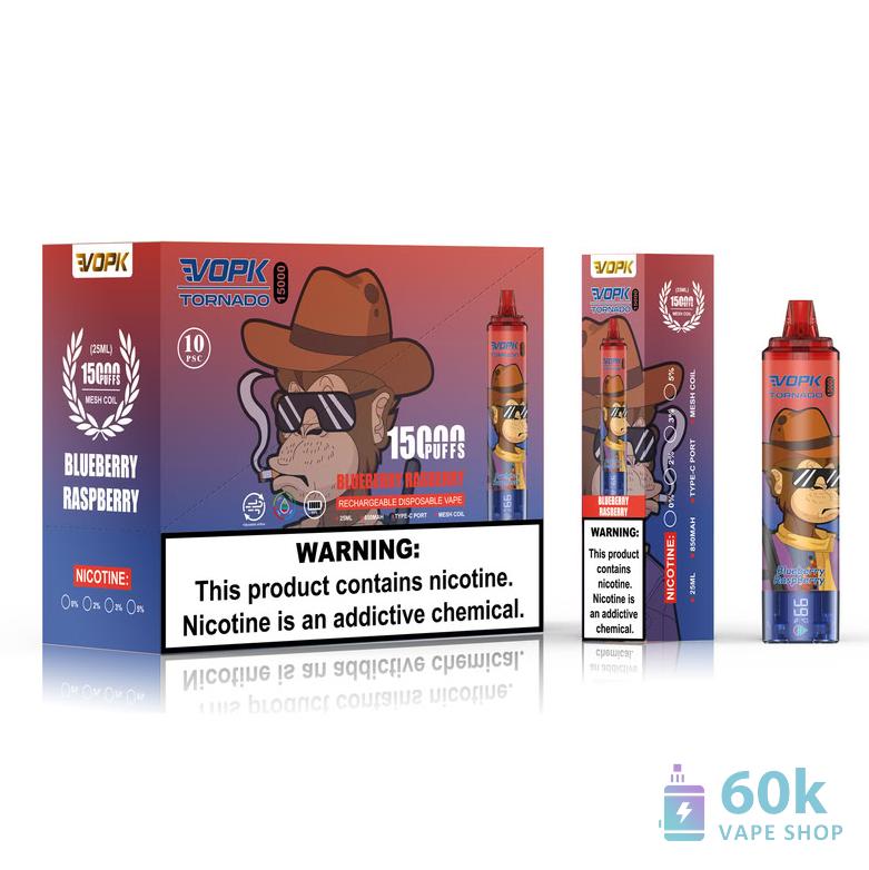 VOPK TORNADO 15000 Disposable Vape - 15K Puffs, Mesh Coil, Type-C - Image 6