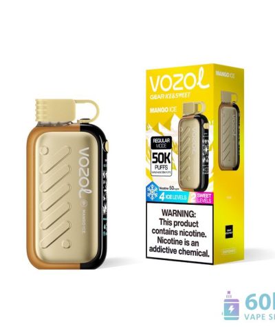 Vozol Rave 50000 ühekordselt kasutatav Vape - 50,000 Puffs eeltäidetud laetav värvilise ekraaniga