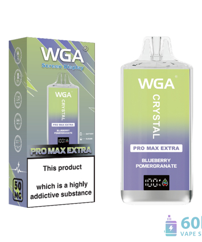 Wga Crystal Pro Max Extra 15000 laetav ühekordselt kasutatav Vape - kõrge tõmbekoguse arv