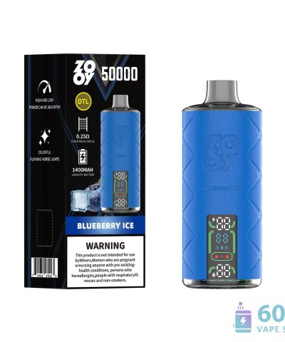 Zooy Shisha 50000 Puffs ühekordselt kasutatav Vape - laetav 14,000mAh nutika ekraaniga