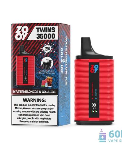 Zooy Twins 35000 ühekordselt kasutatav Vape - Dual Flavor, 35K Puffs, laetav
